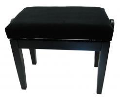 Piano bench black satin -Velvet black 