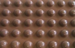 RUBBER BUTTON 9,5 x 4,8 mm brown 20 piece 